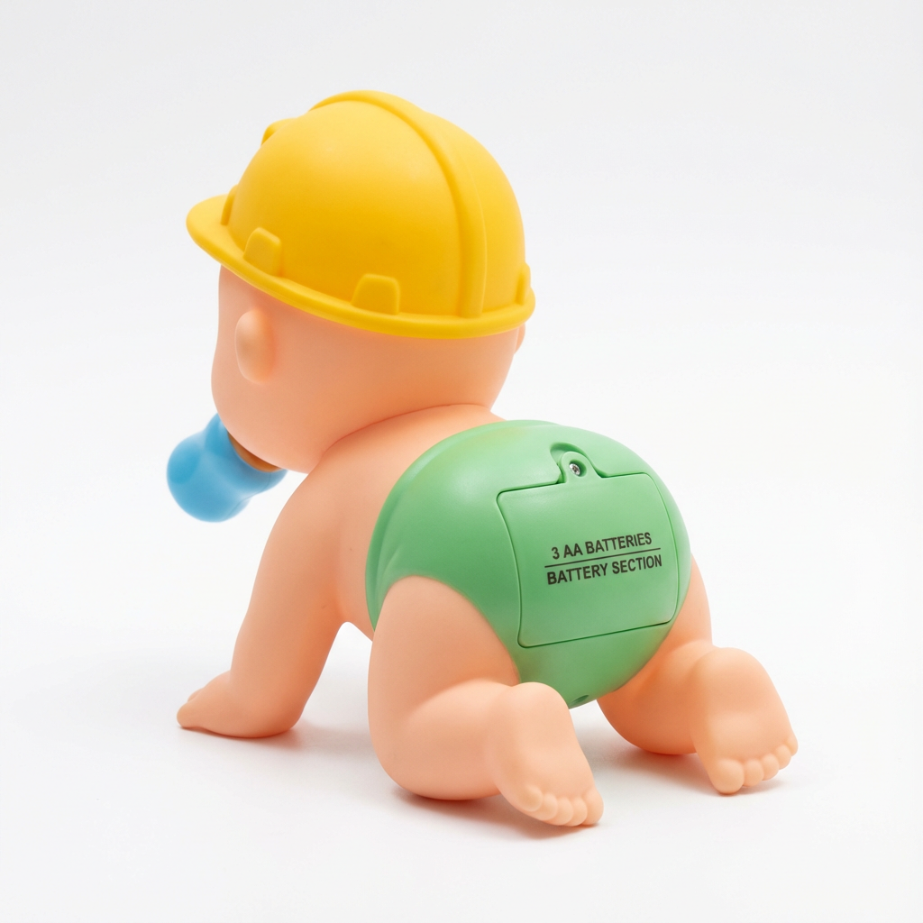 Crawling Baby Toy with Flashing Lights & Music – Cell Operated