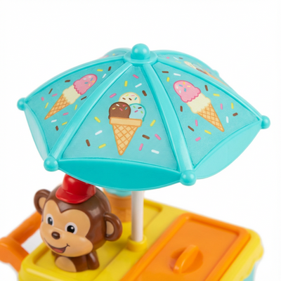 MUSICAL & LIGHTING MONKEY ICE CREAM CART